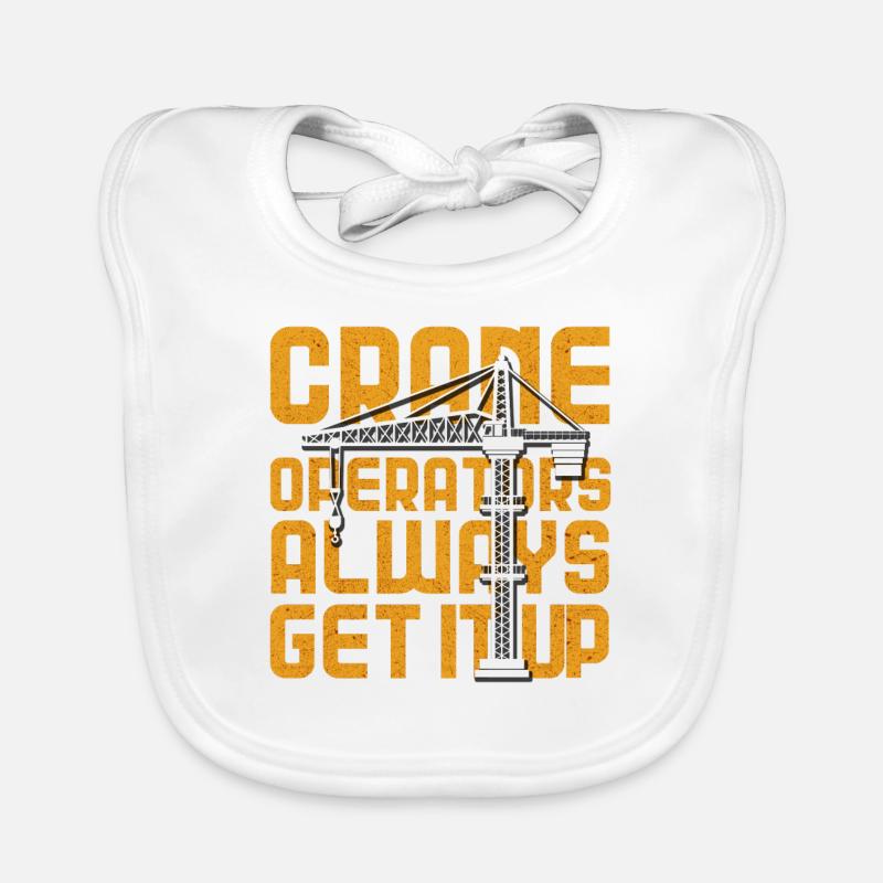 Crane operator crane gift Organic Baby Bibs