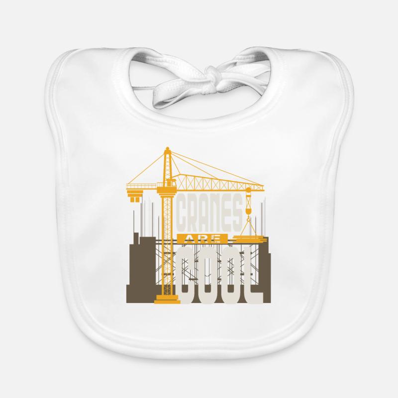 Kranführer Kran Geschenk Baby Bio-Lätzchen