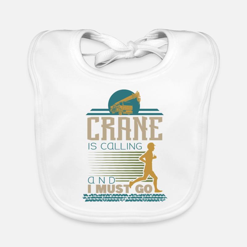 Crane operator crane gift Organic Baby Bibs