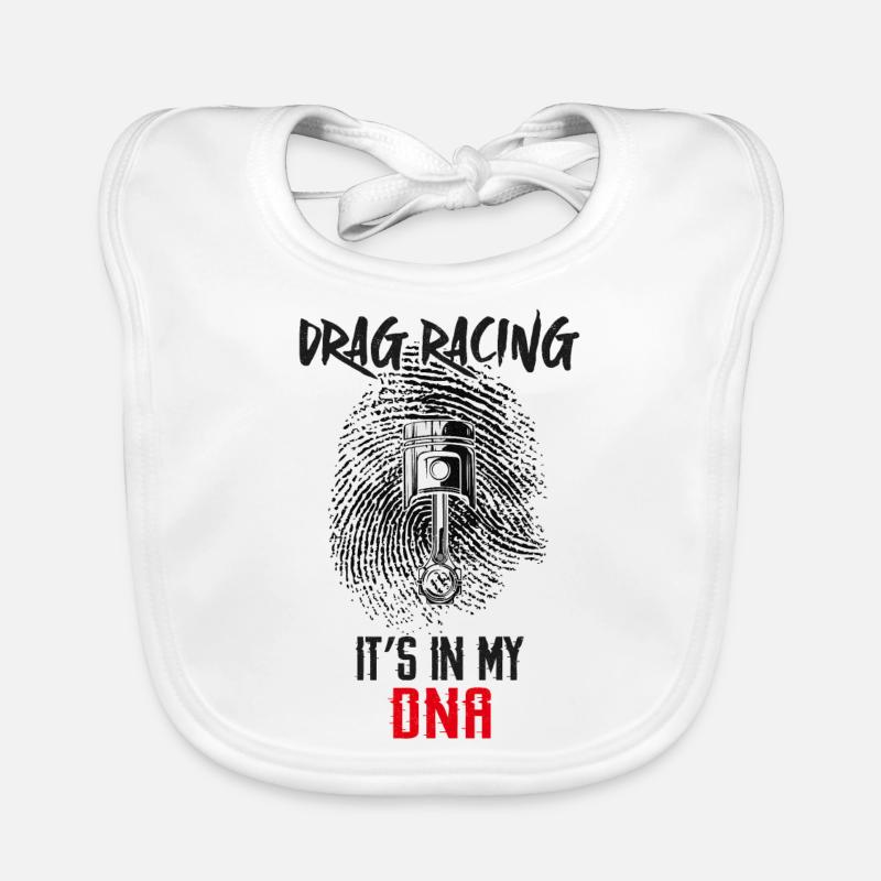 Empreinte digitale de voiture de course de dragster Bavoir bio Bébé