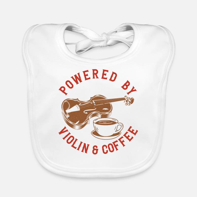 Violin Violinist Coffee Powered By Organic Baby Bibs