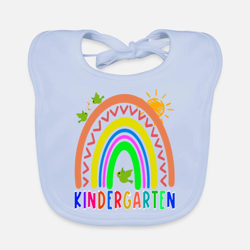 Kindergarten Regenbogenlehrer Kinder zurück in die Schule Baby Bio-Lätzchen