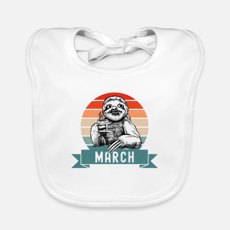 Legends Were Born In March 1978 Sloth Sloth Organic Baby Bibs