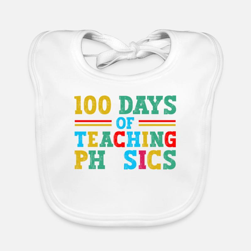 100 days of physics lessons Organic Baby Bibs