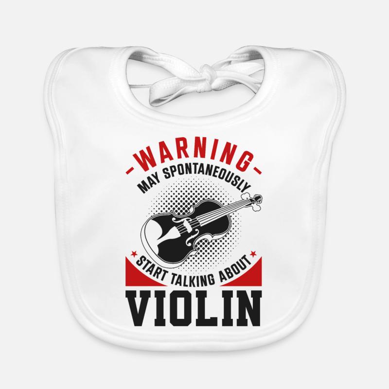 Violin Violinist Warning May Baby Bio-Lätzchen