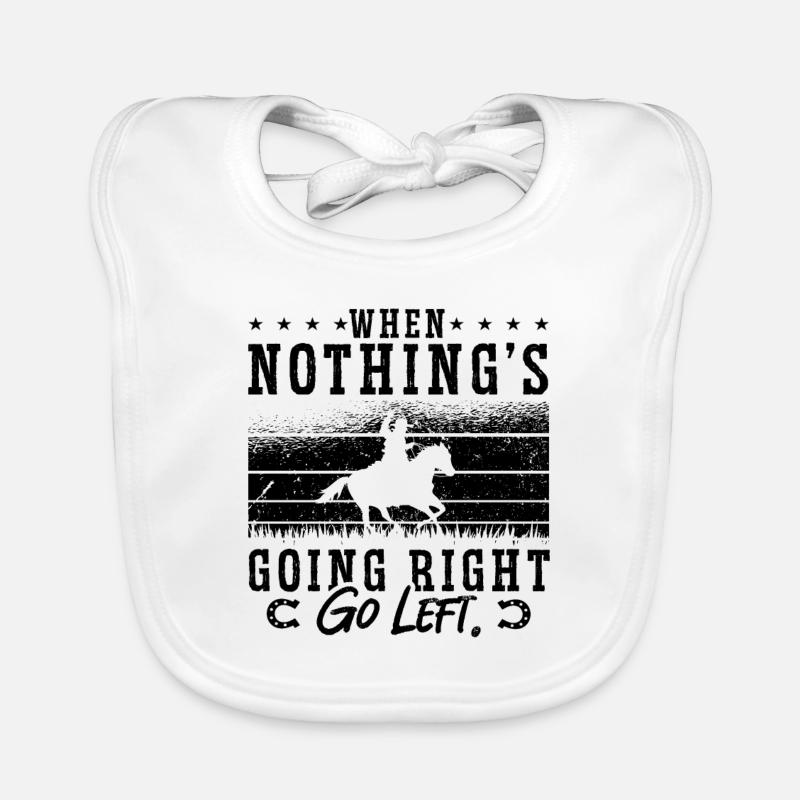 When Nothing's Going Retro Steer Roping Horseman Organic Baby Bibs