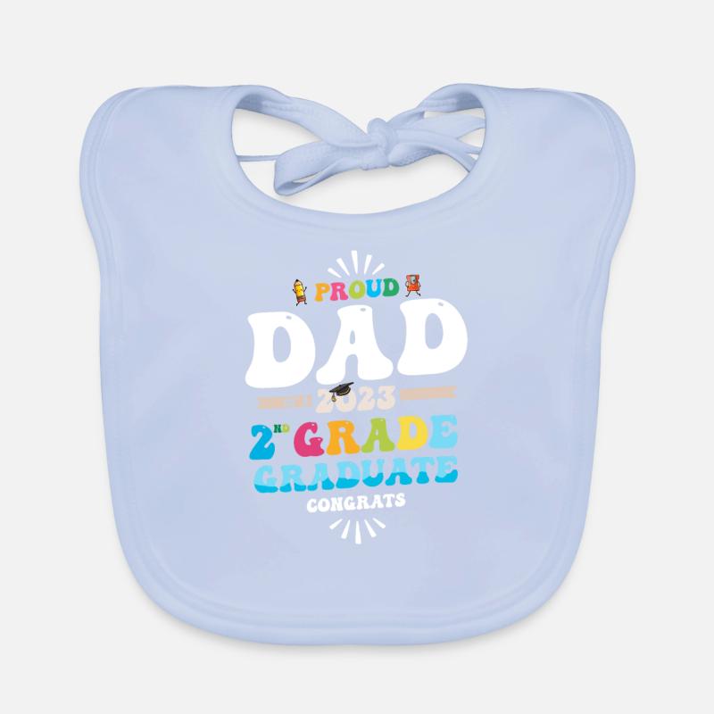 Fier papa d’une classe de 2e année de 2023 Bavoir bio Bébé