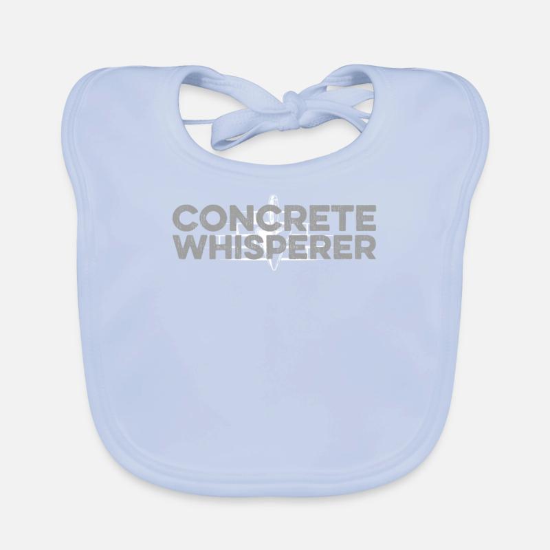 Funny Concrete Worker Construction Worker Gag Pun Organic Baby Bibs