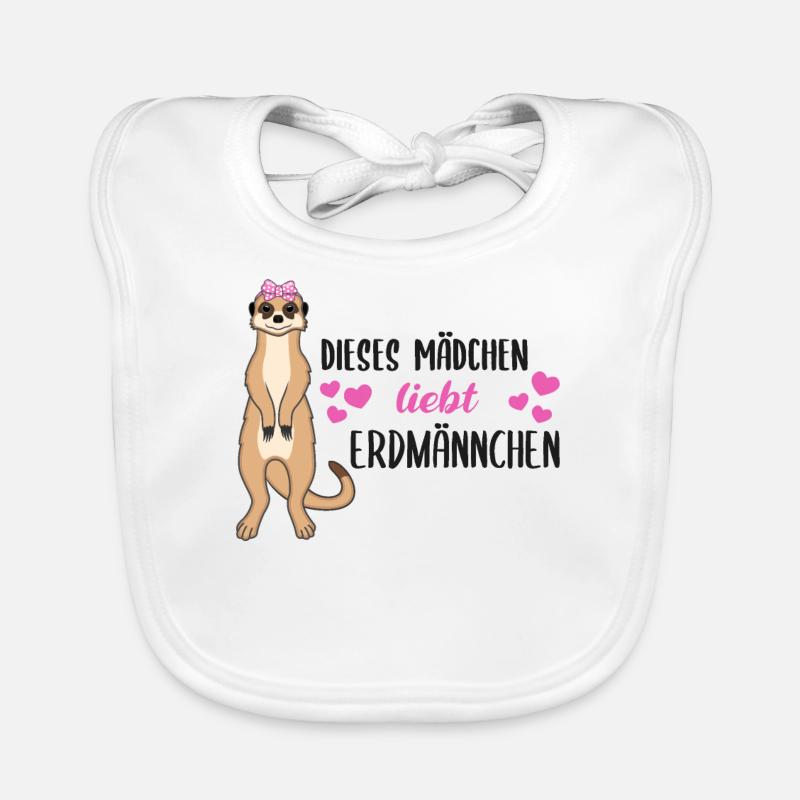 Erdmännchen Spruch Geschenk Damen Mädchen Baby Bio-Lätzchen