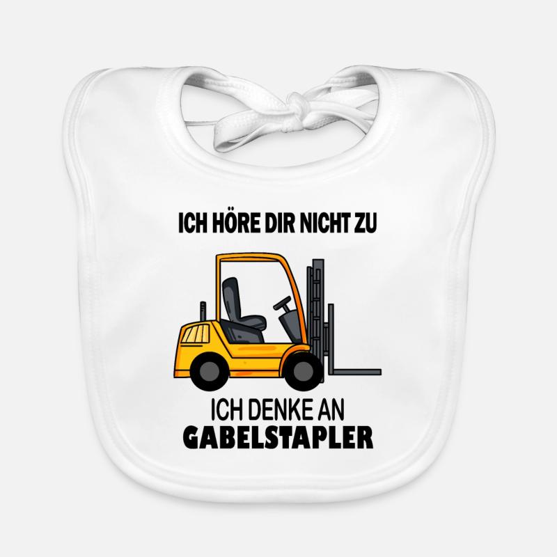 Staplerfahrer Gabelstapler Lager Logistik Baby Bio-Lätzchen