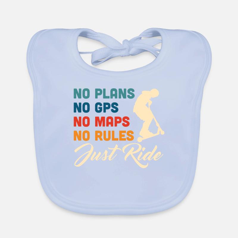 Scooter Roller Tretroller Geschenk Baby Bio-Lätzchen