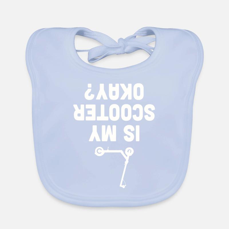 Scooter Roller Tretroller Geschenk Baby Bio-Lätzchen