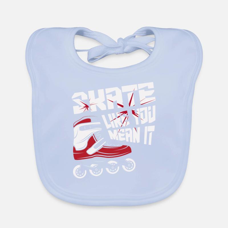 Patin à roues alignées Cadeau de patin à roues alignées Bavoir bio Bébé