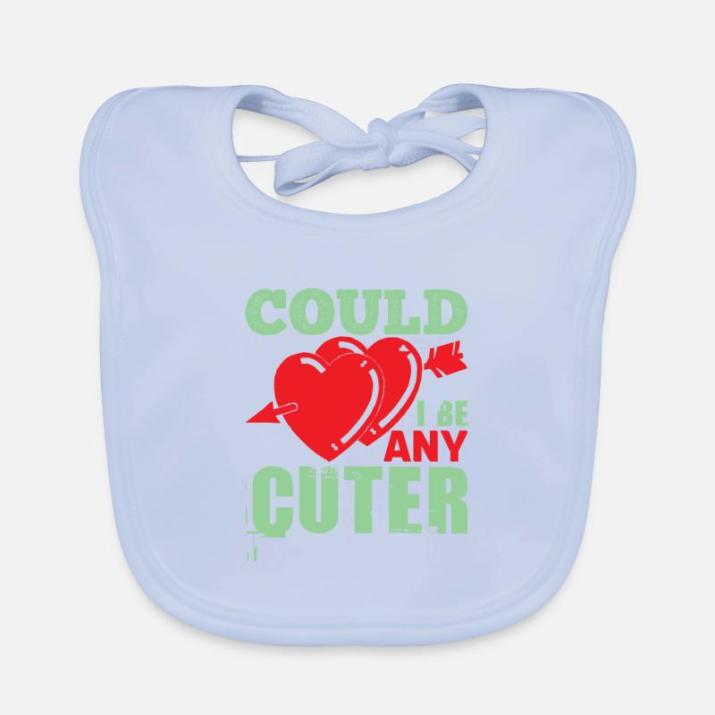 COULD I BE ANY CUTER HEART Organic Baby Bibs
