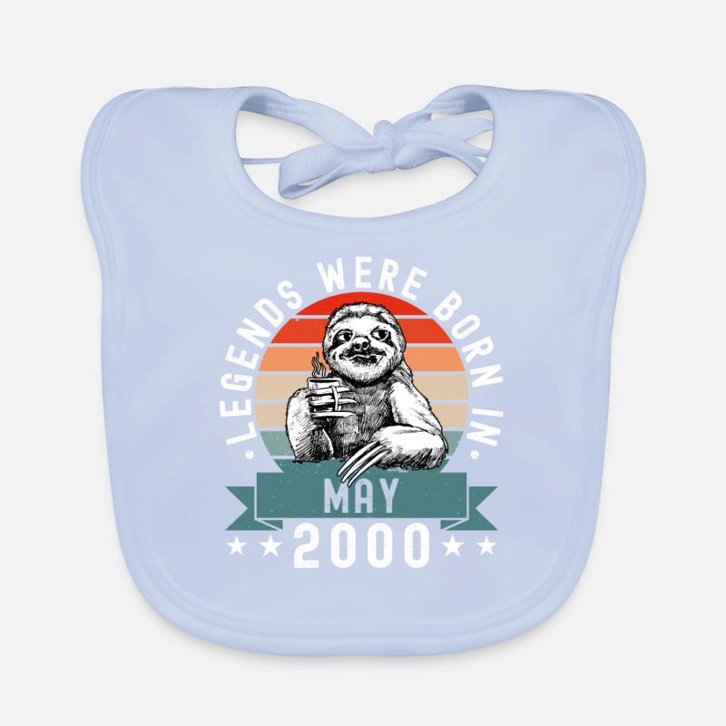 Legends Were Born In May 2000 Sloth Sloth Organic Baby Bibs