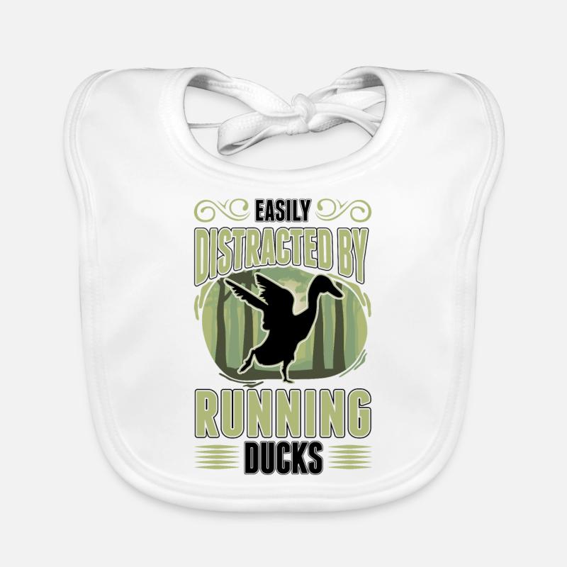 Easily distracted by Running Ducks Laufente Organic Baby Bibs
