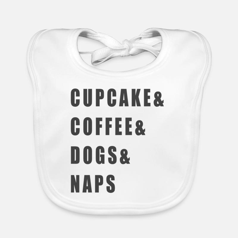 Cupcake Saying - Dogs Organic Baby Bibs