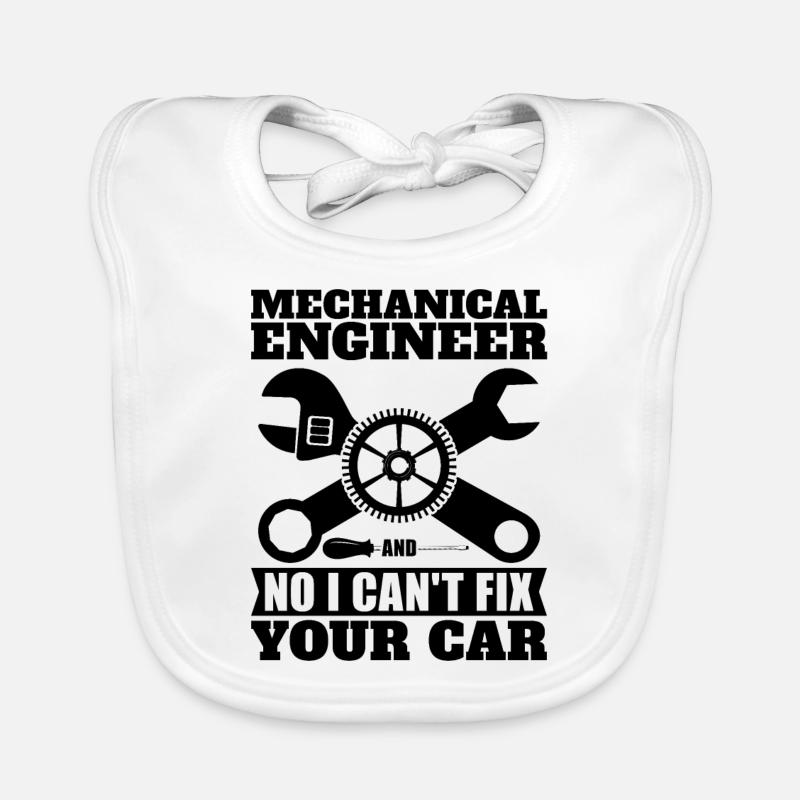 Mechanical Engineer No I Can't Fix Auto Mechanic Baby Bio-Lätzchen