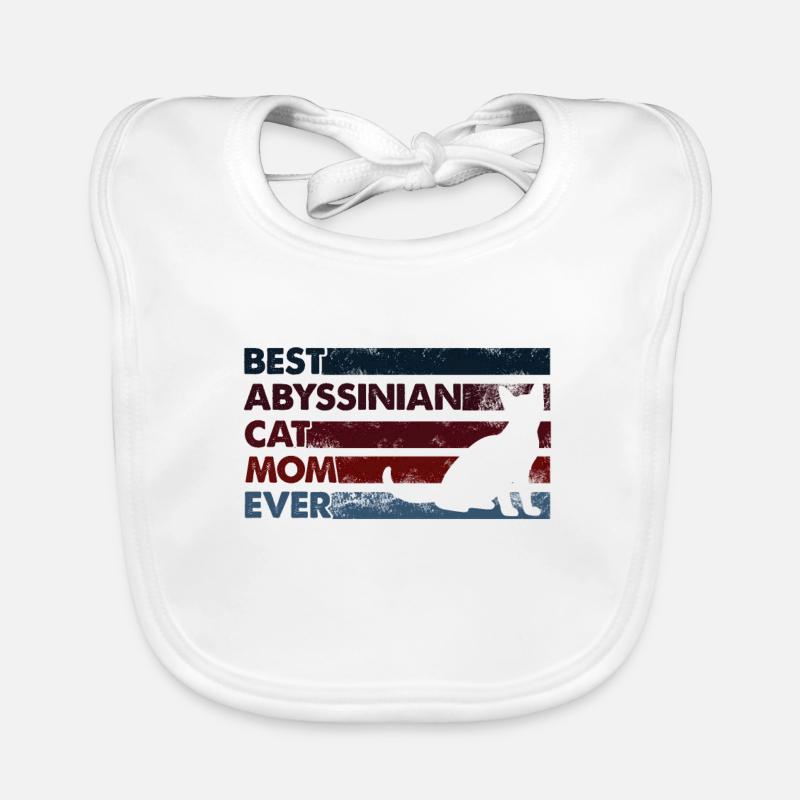 Best Mother Ever - Abyssinian Cat Organic Baby Bibs