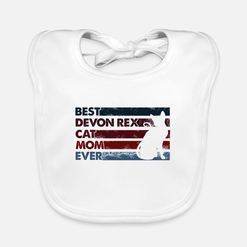 Best Mom Ever - Devon Rex Cat Organic Baby Bibs