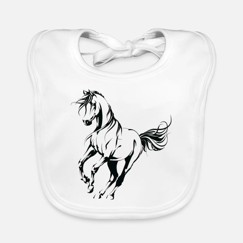 Beau cheval Bavoir bio Bébé