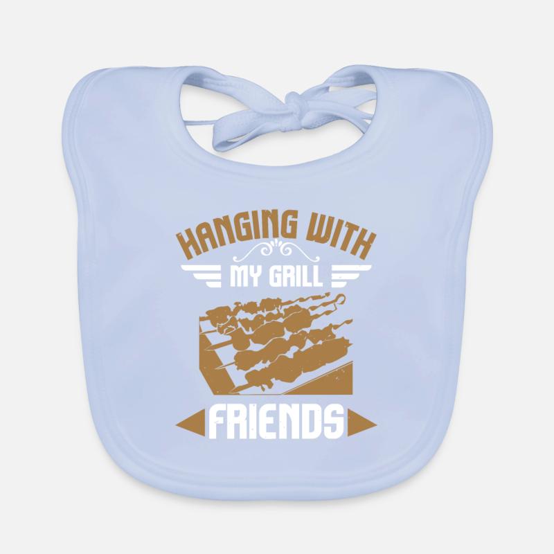 HÄNGEN MIT MEINEN GRILLFREUNDEN Baby Bio-Lätzchen