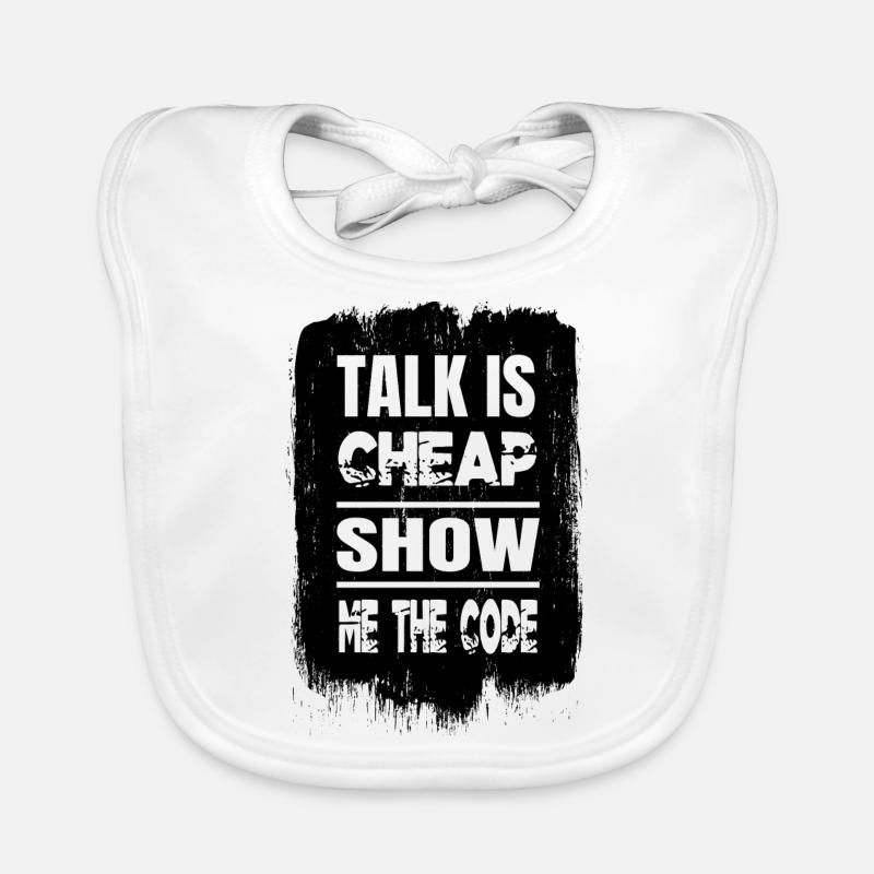 Father Geek College Student Computers Programming Organic Baby Bibs