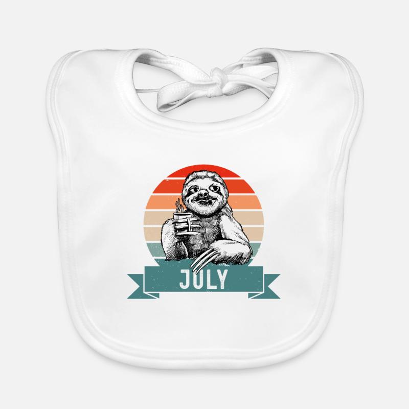 Legends Were Born In July 1977 Sloth Sloth Organic Baby Bibs