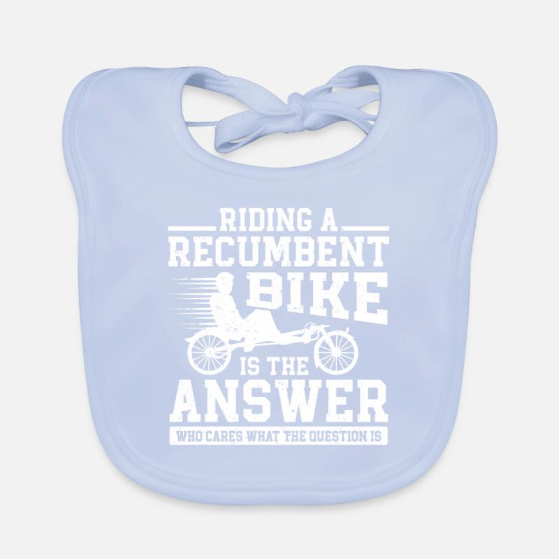 Vélo couché Cycliste couché Bavoir bio Bébé