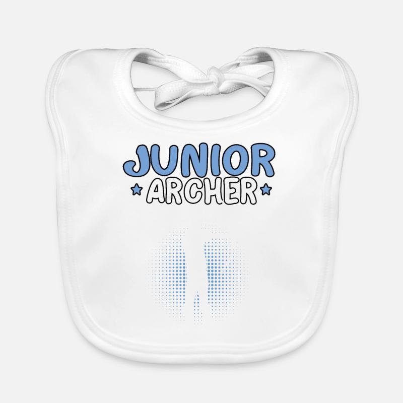 Junior Archer Archery Archer - Bavoir bio Bébé - blanc