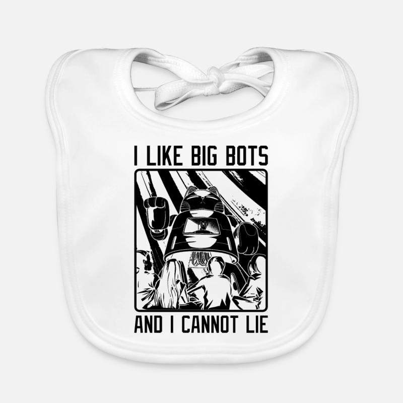 J’aime Big Bots Robotics Cyborg Robotics Engineer Bavoir bio Bébé