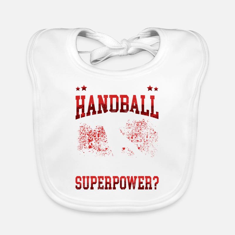 would rather play handball Handball player Organic Baby Bibs