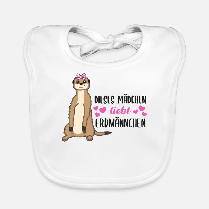 Erdmännchen Spruch Geschenk Damen Mädchen Baby Bio-Lätzchen