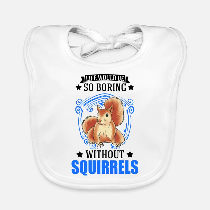 Eichhörnchen Geschenk Squirrel Grauhörnchen Baby Bio-Lätzchen