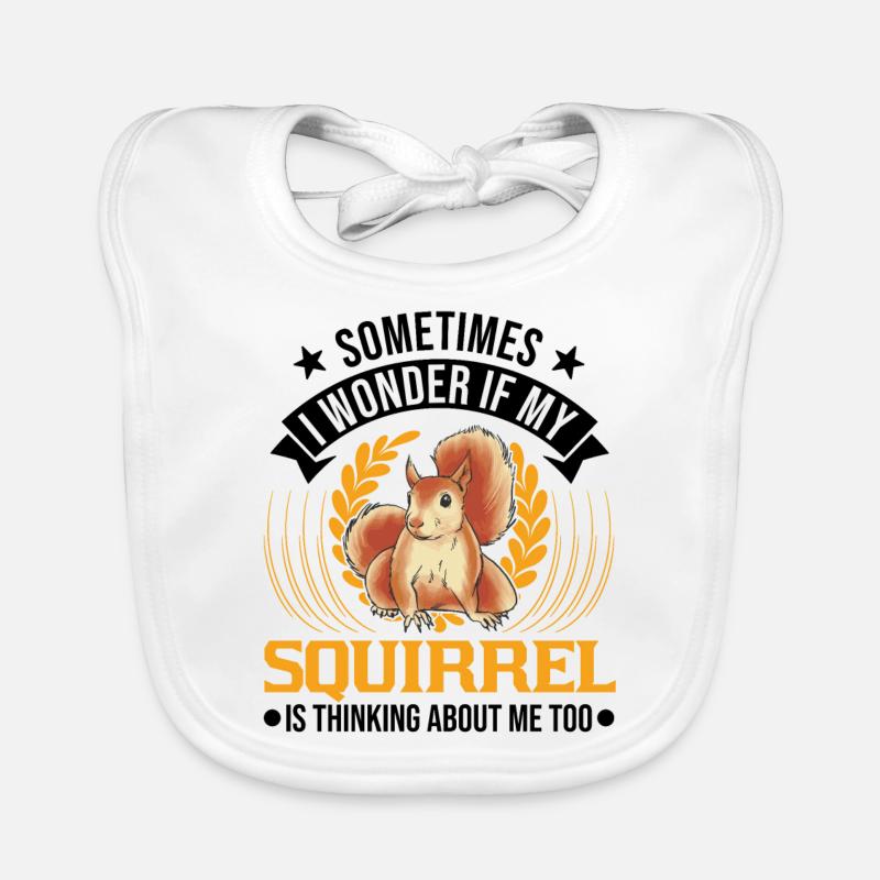Eichhörnchen Geschenk Grauhörnchen Squirrel Baby Bio-Lätzchen