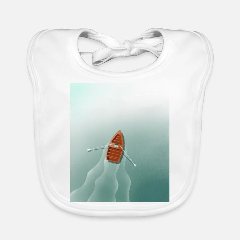 Ruderboot auf dem See Baby Bio-Lätzchen