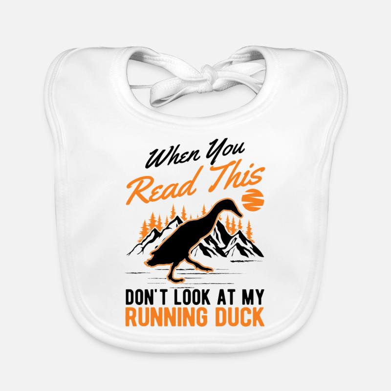 Indian Running Duck Gift Bottle Duck Organic Baby Bibs