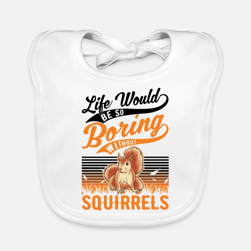 Écureuil Cadeau Écureuil Gris Écureuil Bavoir bio Bébé