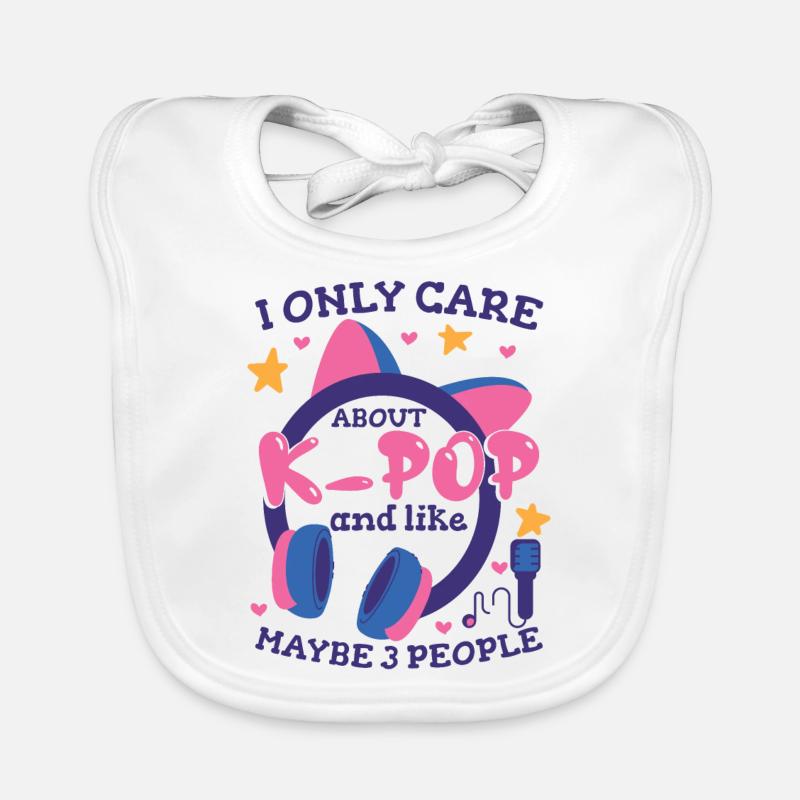 I Only Care About K-Pop Organic Baby Bibs