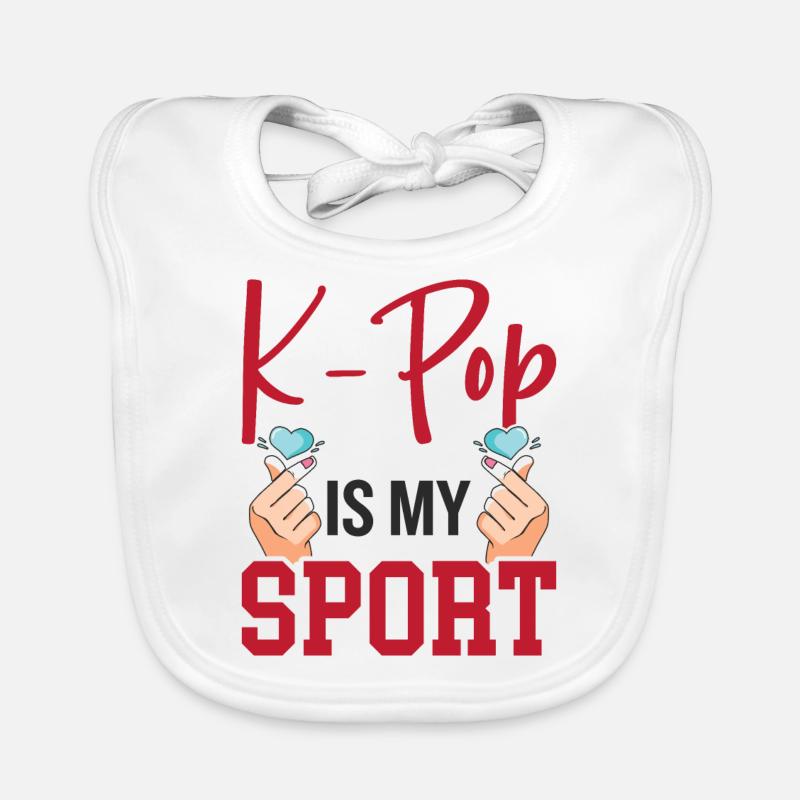 La K-pop est mon sport Bavoir bio Bébé