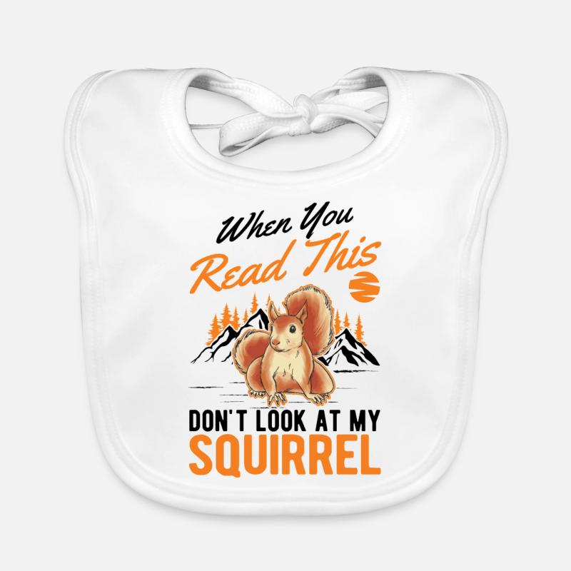 Eichhörnchen Geschenk Grauhörnchen Squirrel Baby Bio-Lätzchen