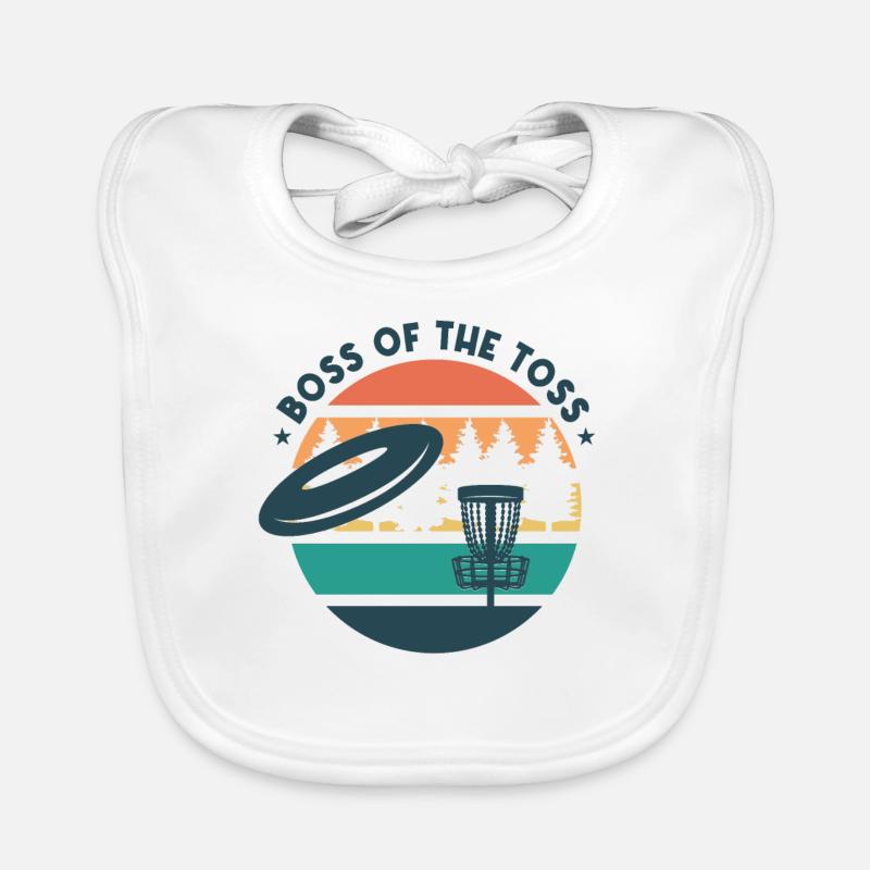 Retro Disc Golf Baby Bio-Lätzchen