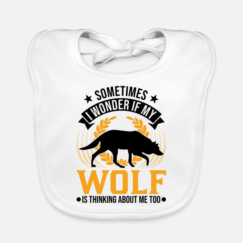 Wolf Liebhaber Geschenk Wolfsrudel Baby Bio-Lätzchen
