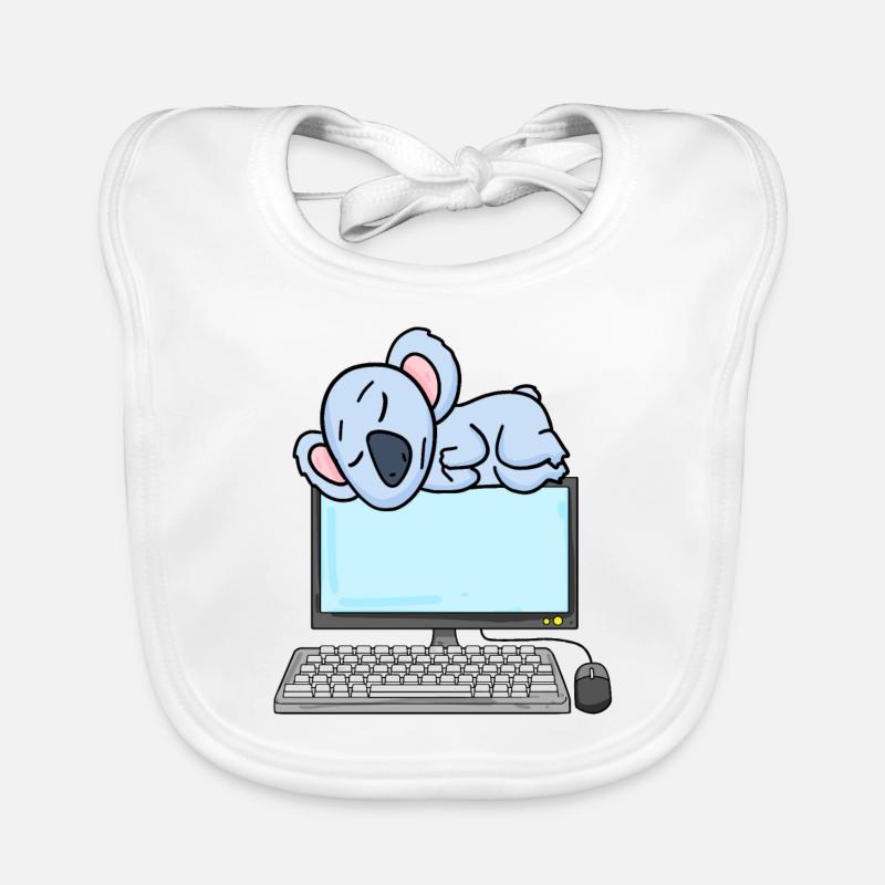 Koala Computer Nerd Programmierer Geschenk Baby Bio-Lätzchen