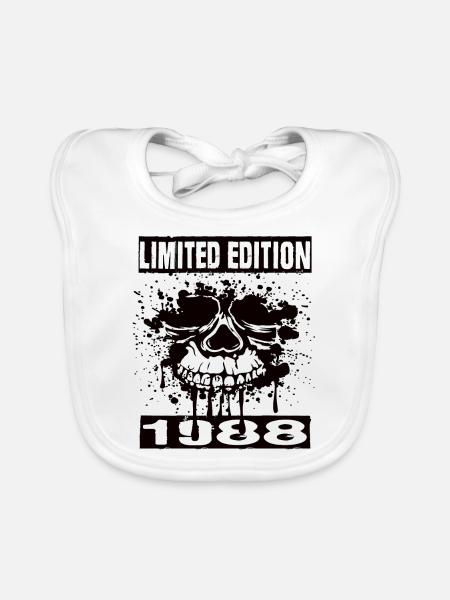 Édition limitée 1988 - Bavoir bio Bébé - blanc - Devant