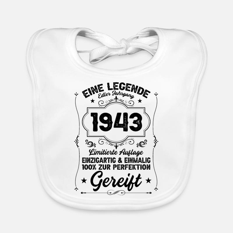 1943 Oldtimer Vintage Old Timer Geburtstag Baby Bio-Lätzchen