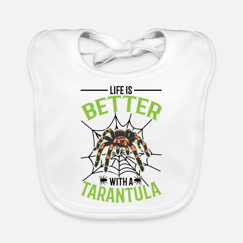 Das Leben ist besser mit einer Tarantel Baby Bio-Lätzchen