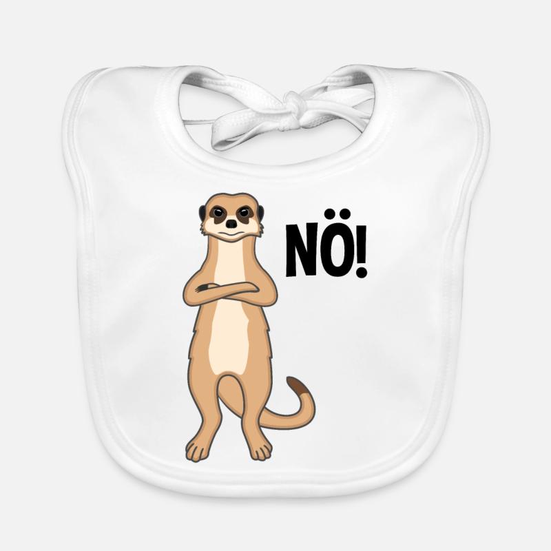 Böses Erdmännchen Nö Lustiger Spruch Geschenk Baby Bio-Lätzchen