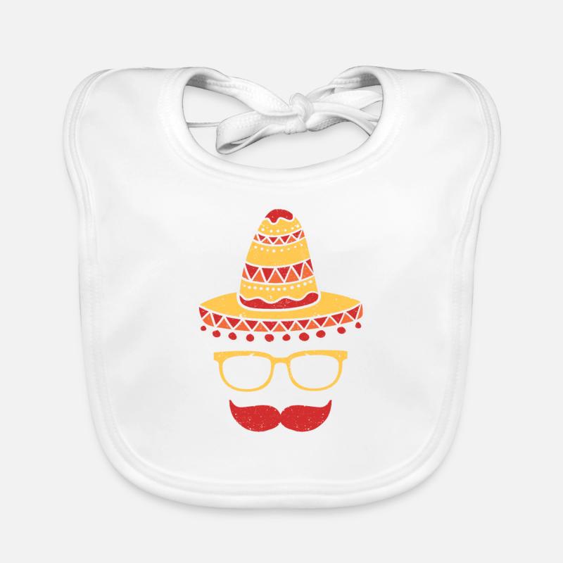 Sombrero Face Cinco De Mayo Mexican Fiesta Organic Baby Bibs