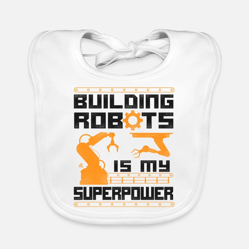 Robot Robotics Engineer Vintage Organic Baby Bibs